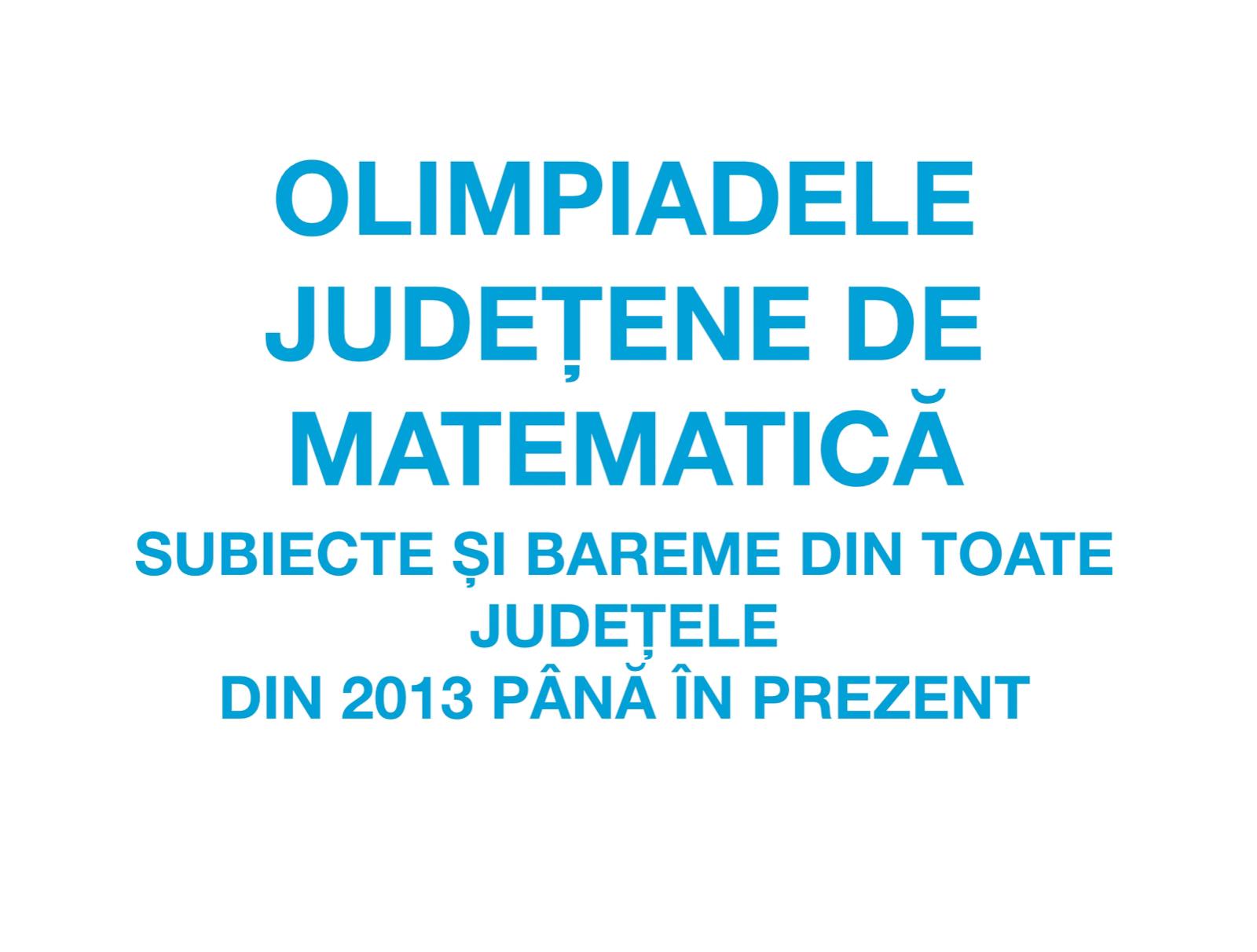 subiecte olimpiade